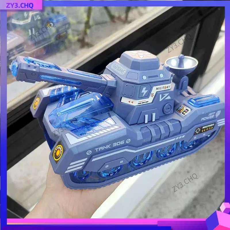 

Электрический универсальный танк с освещением и звуковыми эффектами, автоматическое развертывание, маленький танк, военная модель, уличный продавец, игрушка для мальчика