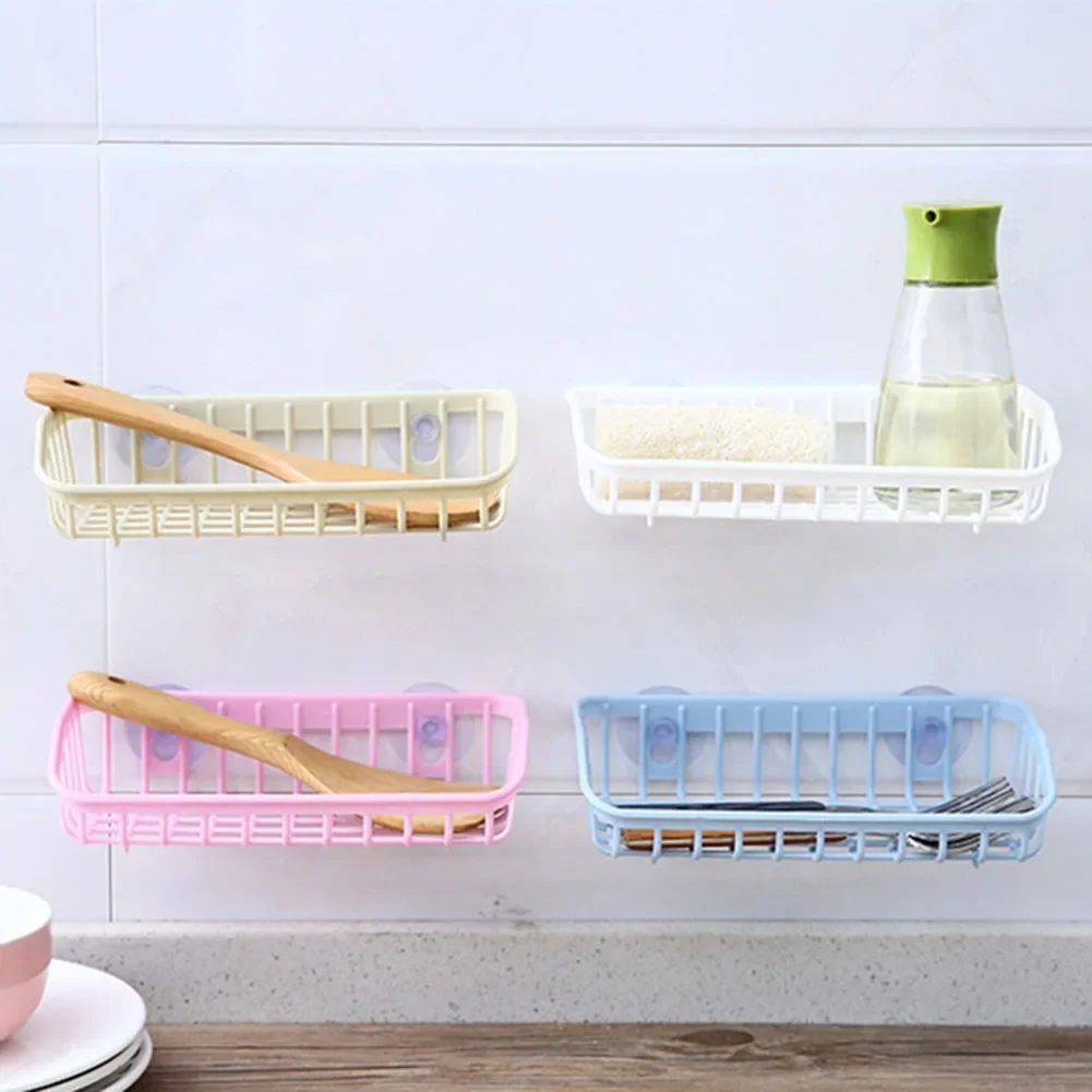 

1 Pcs Sponge Holders Kitchen Organizers Dish Drainer Soap Rack Sink Tray Dishcloth Towel Rack Wall Mounted Storage Baskets Shelf