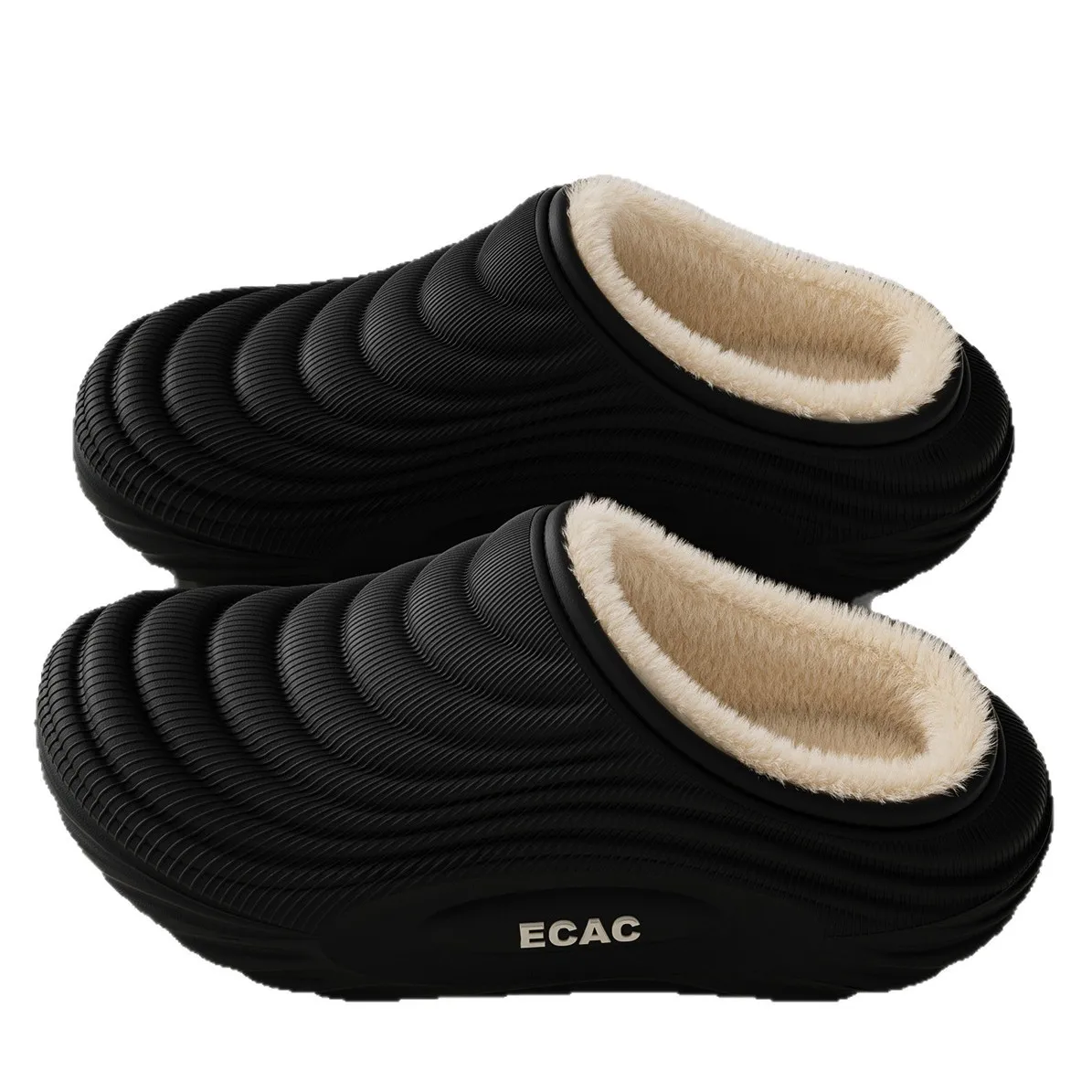 Warm Long Plush Waterproof Eva Indoor Slippers Women 2026 Winter Soft Thick Bottom Non Slip Home Slippers Couple's Furry Slides view 5