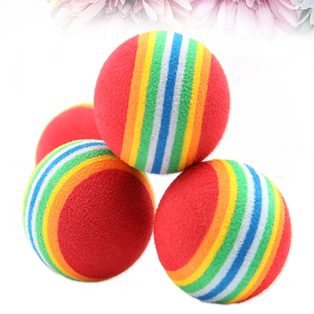 

12pcs 35CM Rainbow Ball EVA Sponge Pet Dog Puppy Snack Ball Chew Training Toy Toy EVA Rainbow Ball