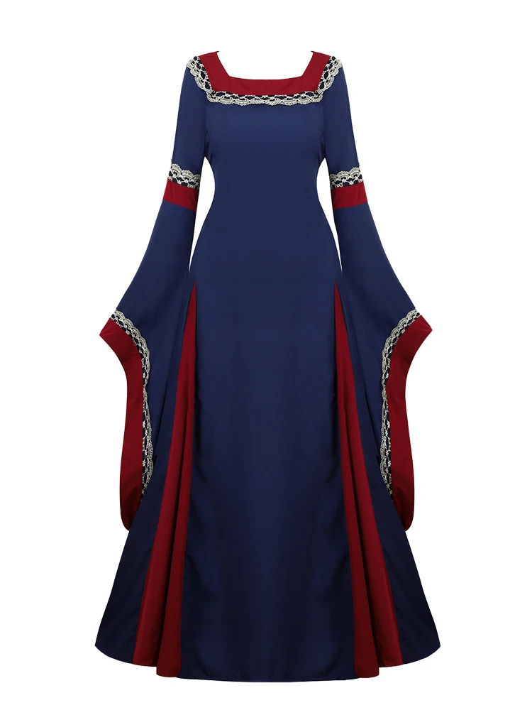 

Medieval Costume for Women Renaissance Dress Gowns Halloween Dress Long Sleeves Victorian dresses Plus Size
