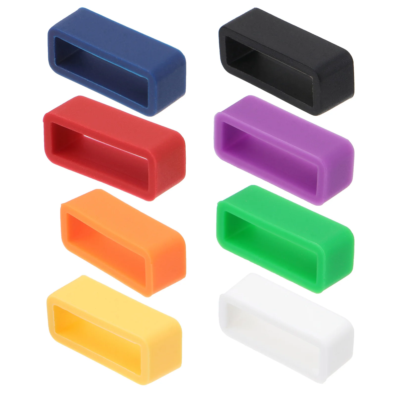 

8Pcs Multi-Color Watch Band Loop Holder 12Mm Silicone Buckle for Strap Replacement Secure Comfortable Long-Lasting