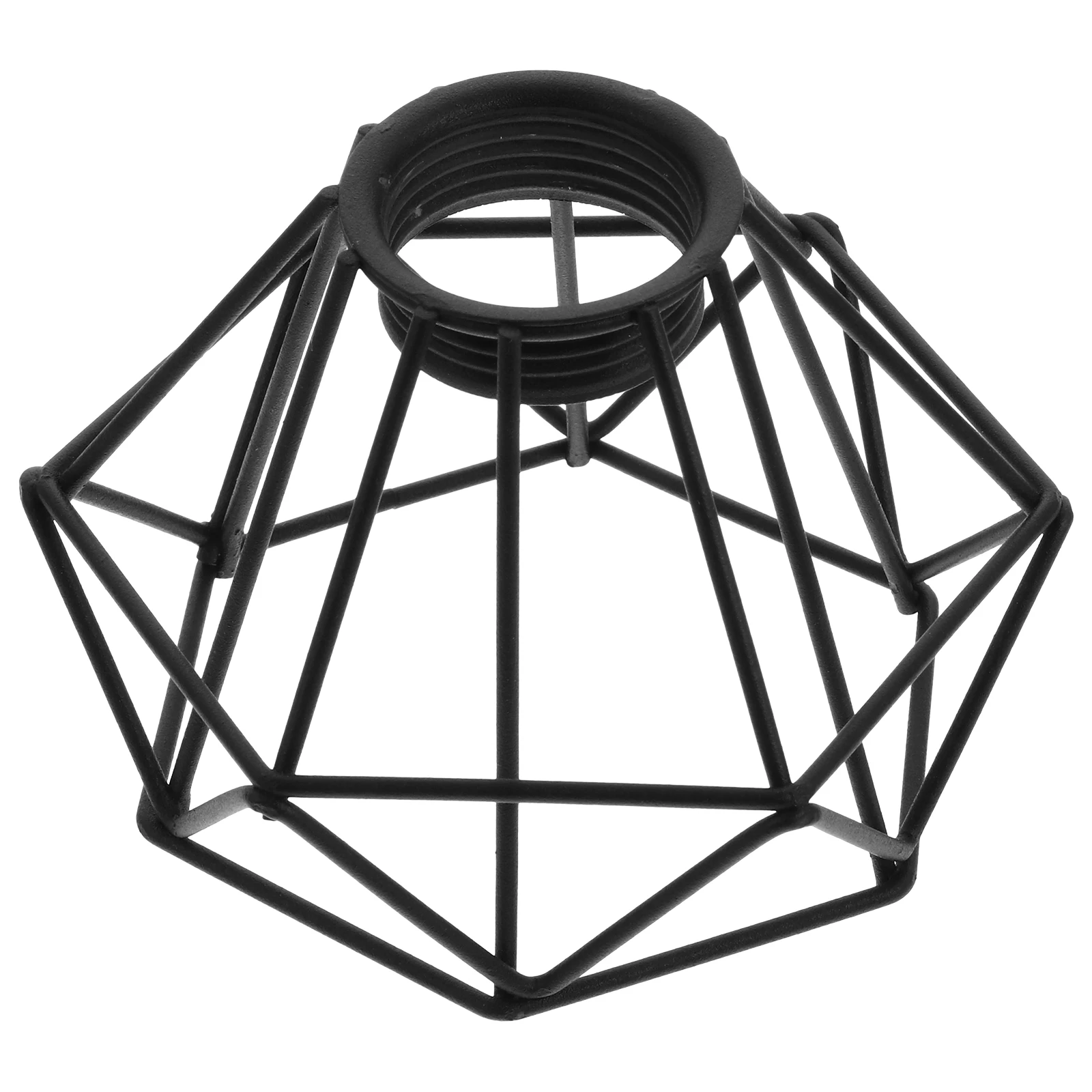 Retro Light Shade Chandelier Cover Hollow-Out Iron Diamond Shape Lamp Shade Lamp Shade Metal Retro Chandelier Accessories