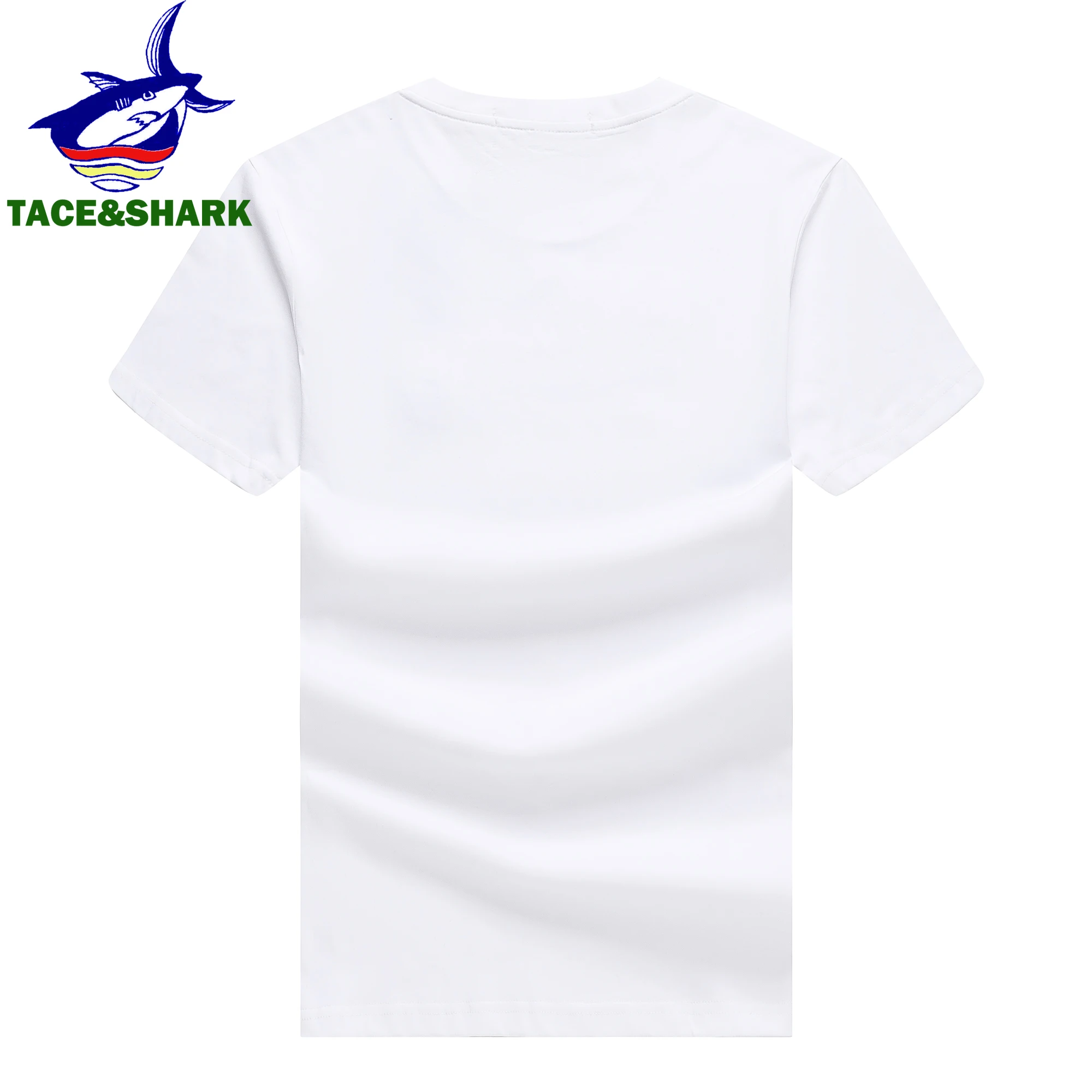 TACE&SHARK 2024 Summer Fashion T Shirts Casual Men Solid Color Tops Tees Black White O-Neck Tshirts