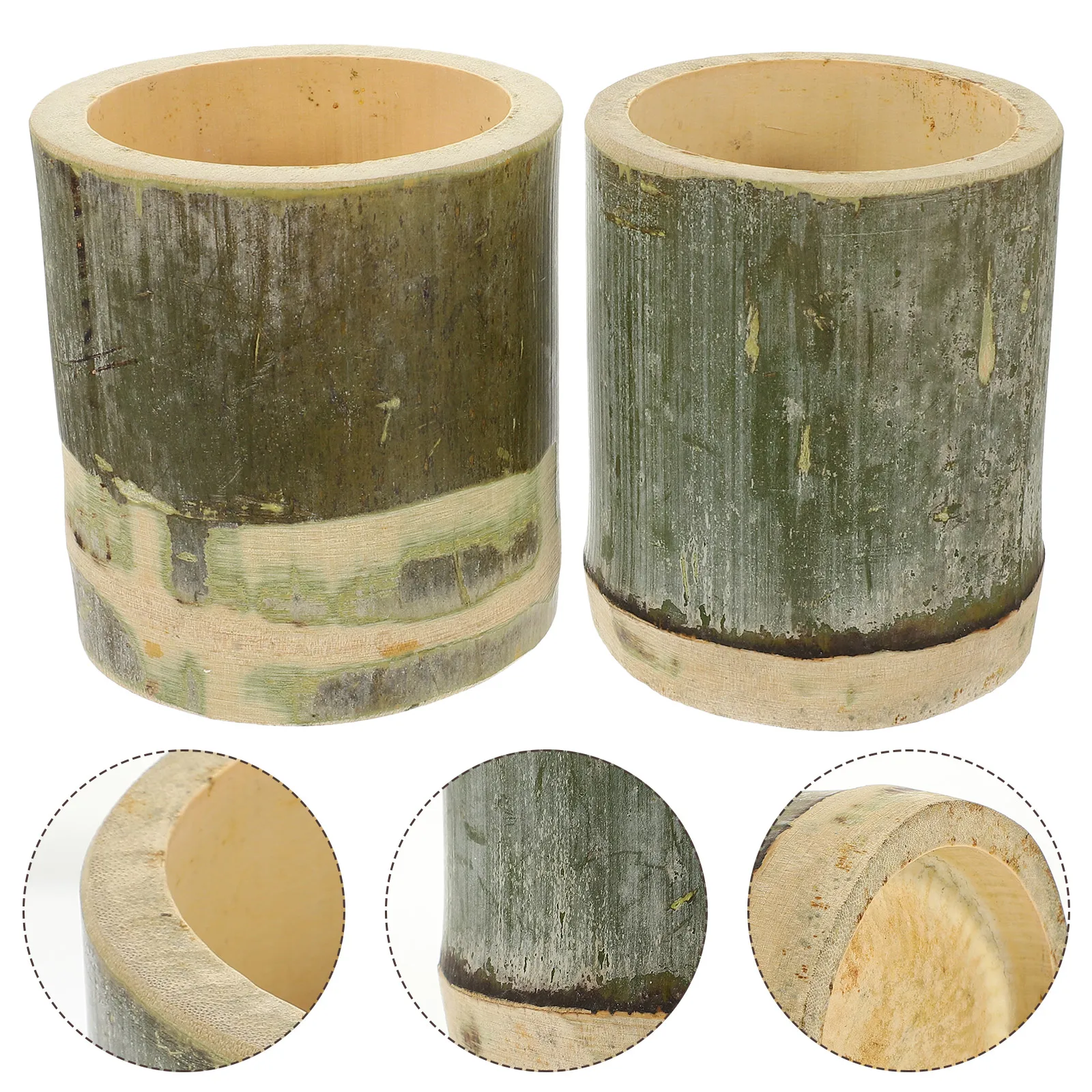 Stationery Organizer Bamboo Pen Holder Container Storage Rack Large Capacity Pencil