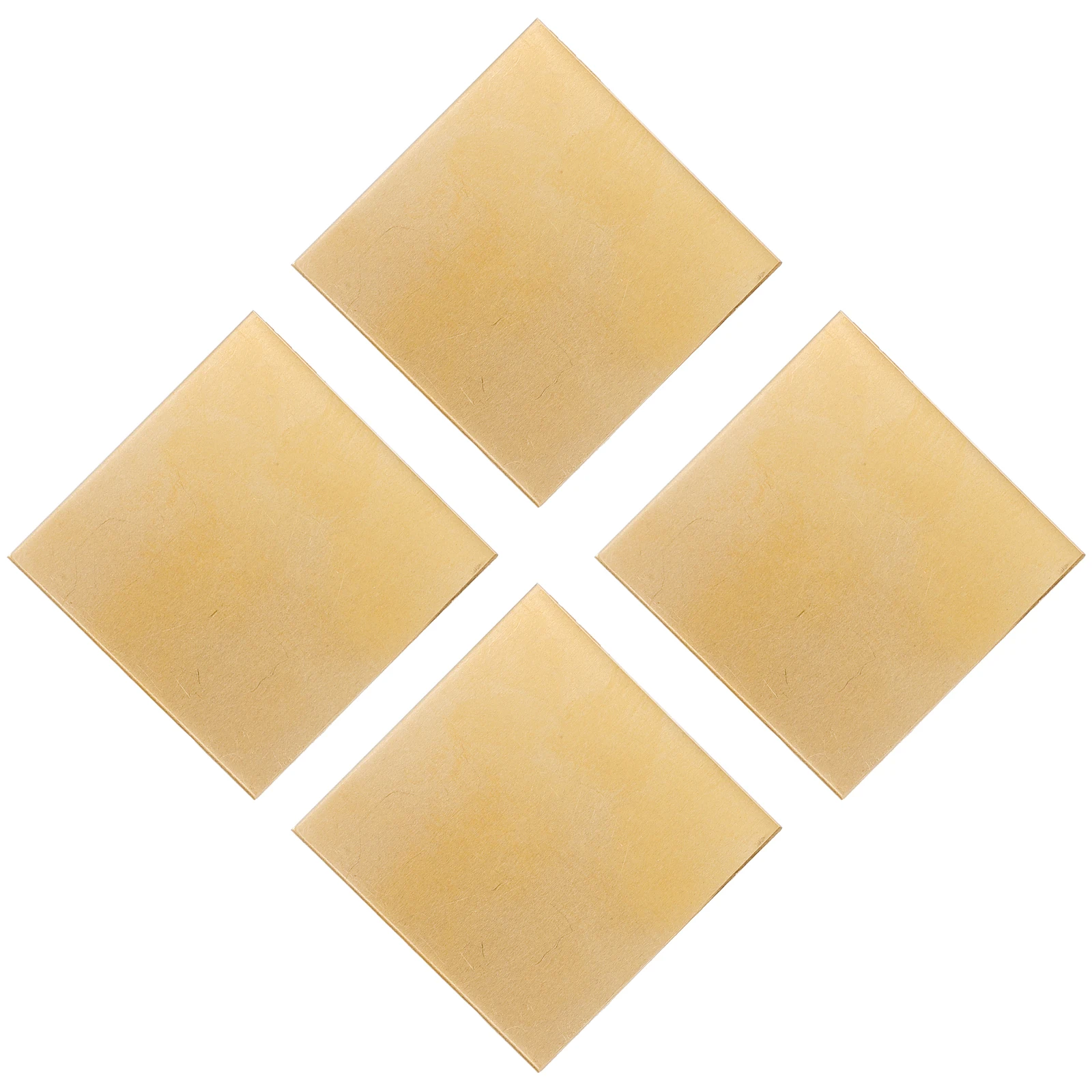 

4pcs Brass Sheets Metal Plates Wear-Resistant Long Lasting Diy Crafts Electrical Repairs Supplies For Handicrafts
