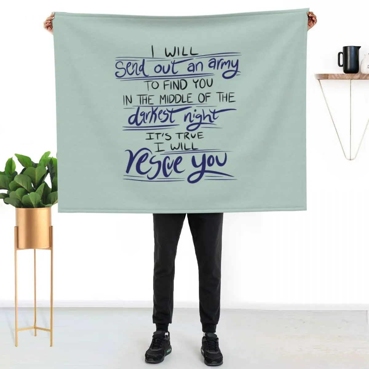 I Will Rescue You - Lauren Daigle Throw Blanket Beautifuls Shaggy Sofa Quilt Baby Flannels Blankets
