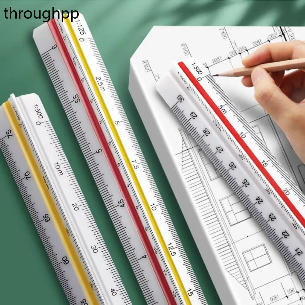 Drawing Tool 30cm Triangular Scale Ruler Measuring Drawing Drawing Ruler Technical Architect Ruler Designer