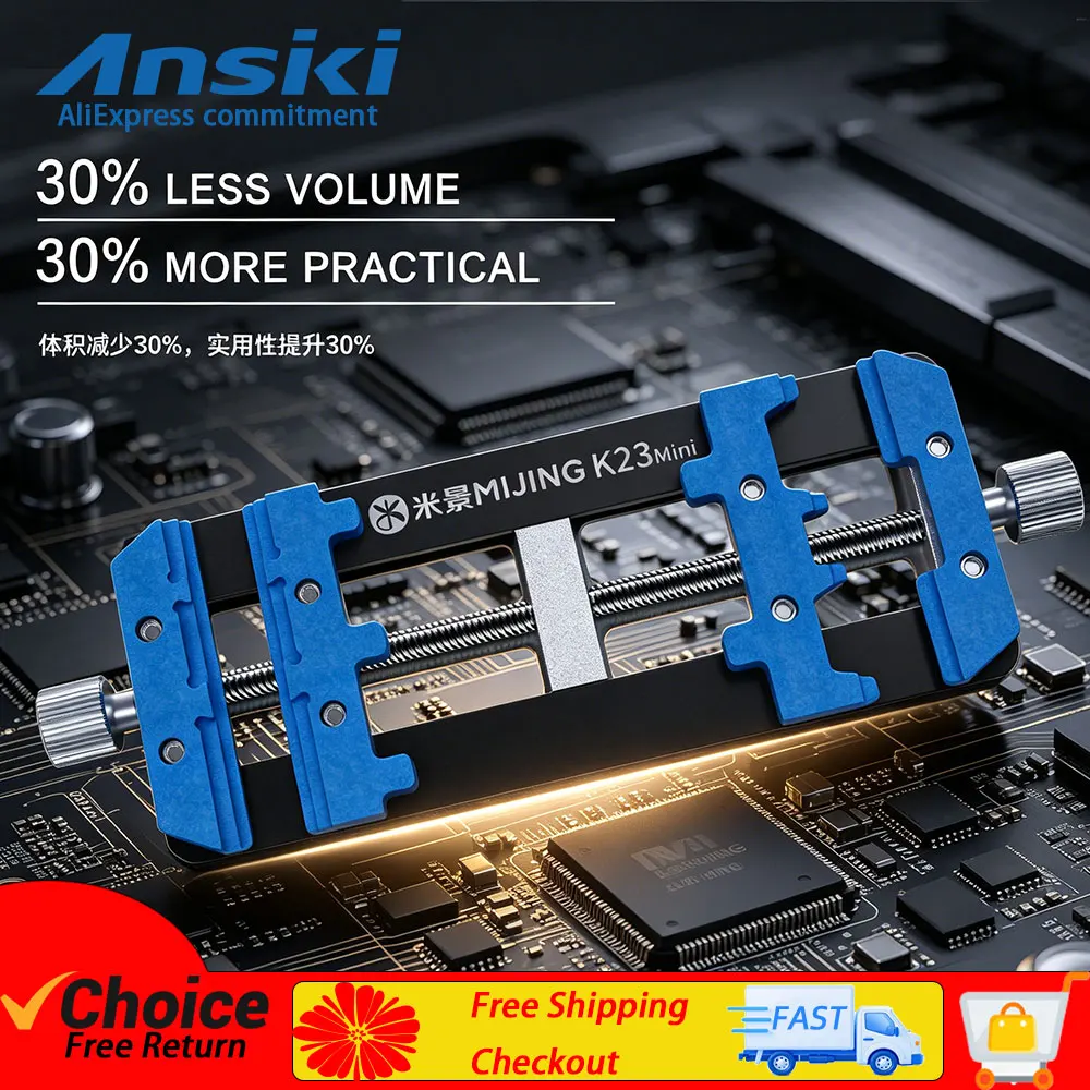 MIJING K23 Mini Multifunctional PCB Holder Fixture High Temperature Resistant Anti-Static Motherboard Clamp for Phone Repair