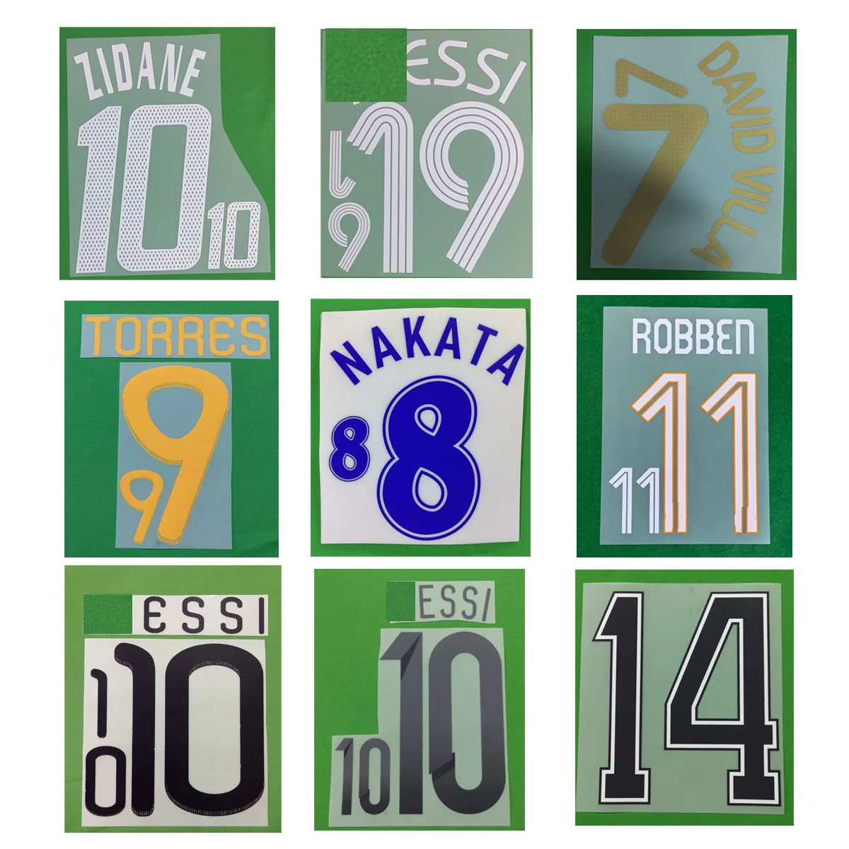 Retro Nameset Printing National Team Customize Name Number Heat Transfer Soccer Patch Badge