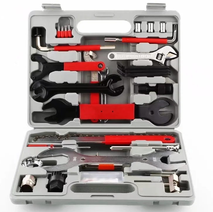

Bicycle Repair Tool Set Mountain Bike Repair Chain Cutter Repair Flywheel Middle Shaft Disassembly Accessories Tool Box