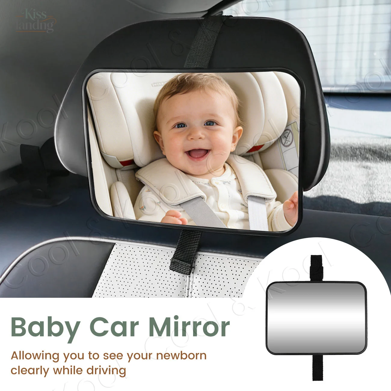 Certified Shatterproof Baby Car Mirror, Crash-Tested with HD Wide-Angle View for Rear-Facing Infant Safety
