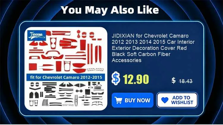 JIDIXIAN Car Window Lift Button Panel Decoration Cover for Chevrolet Camaro 2010 2011 2012 2013 2014 2015 Interior Accessories