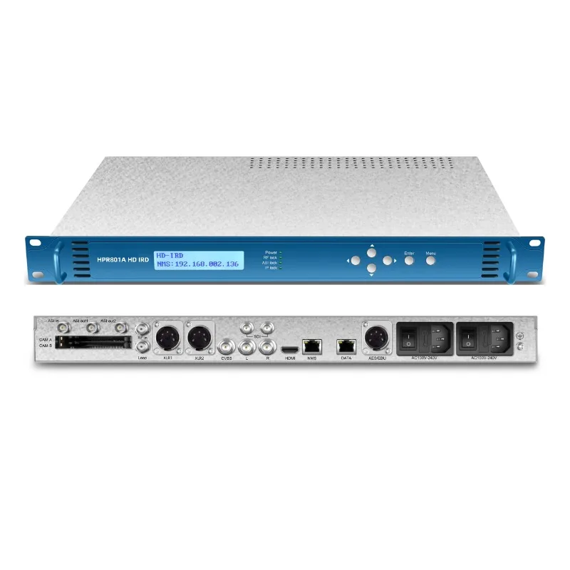 

HD IRD DVB-S2X цифровой кабель Tv Headend Ird с H.264 Hd декодер спутниковый ресивер с двойным аудио