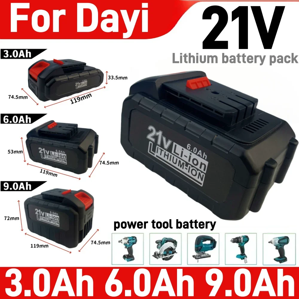 

21V 3.0Ah 6.0Ah 9.0Ah high-power For Dayi Electric Saw Angle Grinder Lithium Battery, Electric Wrench Tool Special battery.