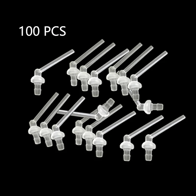 50/100PCS Tandheelkundige Mengtips Siliconen Rubber Mengtip Tandheelkundige Afdrukmaterialen Mengbuis Prothese Laboratorium Kleurbuizen