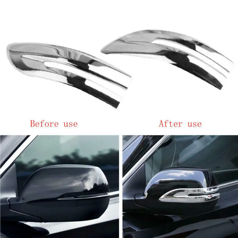 

N29R_RB 2Pcs Chrome Side Mirror Stripe Cover for Honda CR-V CRV 2017-2019