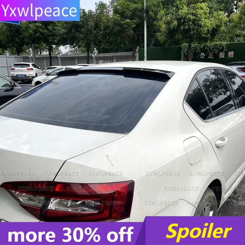 

For Skoda Octavia 2015 2016 2017 2018 2019 2020 Spoiler ABS Plastic Primer Color Rear Window Roof Spoiler Wing Car Accessories