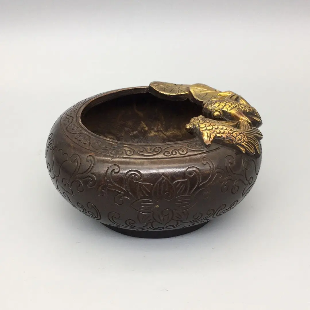 Bronze ware, Pisces round pen wash, exquisite, mellow pulp, complete shape