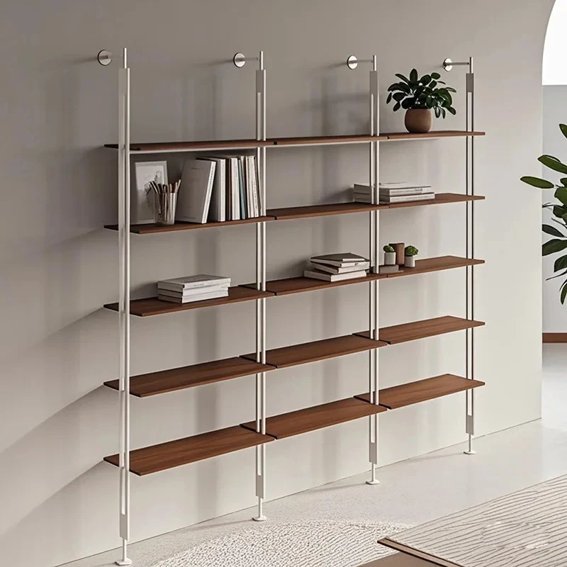 custom.Modern Italian Style Wrought Iron Freestanding Bookcase Multi-Tier Wall Leaning Display Shelf Home Office Storage Bookshe