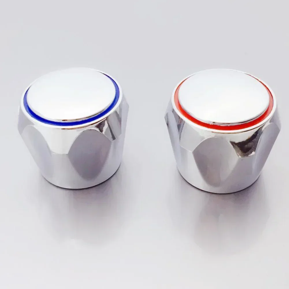 HOT & COLD TAP Faucet Handle Faucet Handle Plastic Material TOP HEAD COVERS 2PCS Bathroom For Hot/Cold Faucet Handle