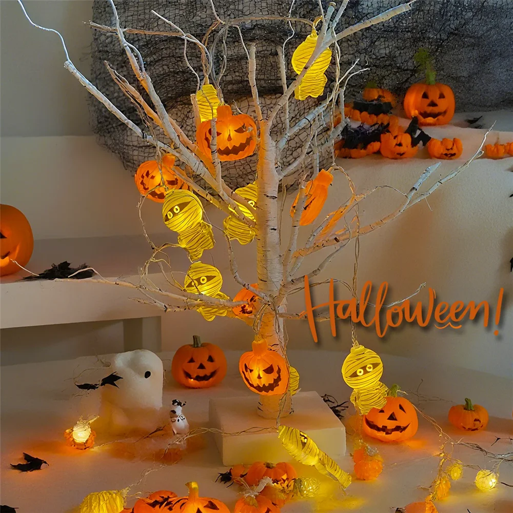

236inch 40 Leds Halloween Ornaments Pumpkin Mummy String Light For Home Bedroom Halloween Party Holiday Decor 601
