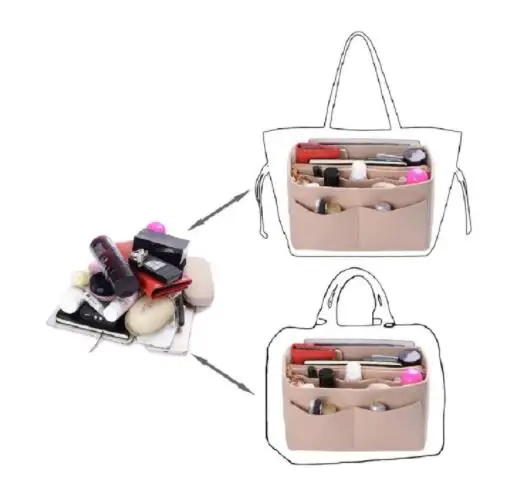 Purse Organizer Insert, Felt Bag organizer with zipper,Bag in bag, Handbag & Tote Shaper,Perfect For Speedys Neverfulls