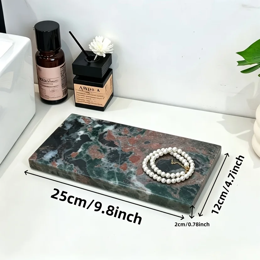 Chicken blood stone bathroom decorative tray, with natural painted patterns, used for placing bathroom items, home decoration, organizing on sinks and dressing tables, on kitchen countertops, tea tables, and as a holiday gift