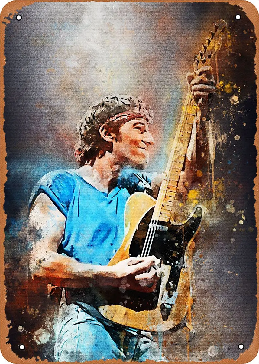 Metal Music Poster - Watercolors Springsteen Bruce - 8