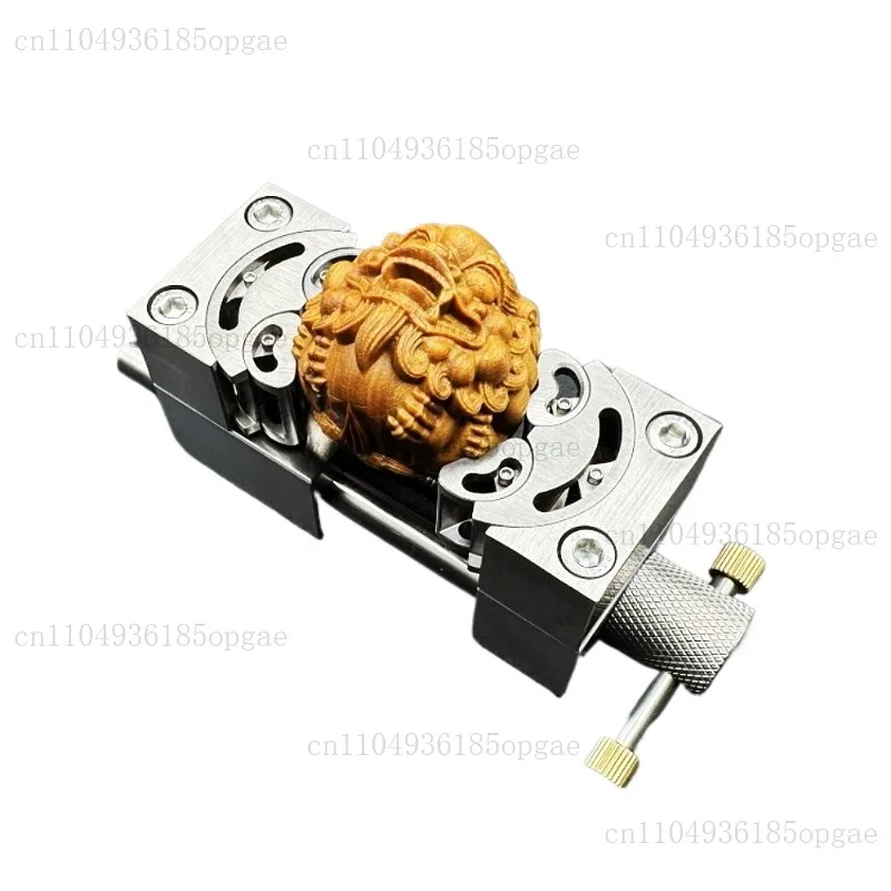 Parting vice precision professional Wenwan special-shaped pearl punching brush punching stainless steel fixture walnut holder