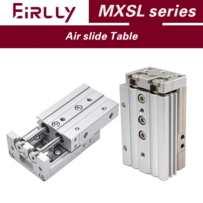 

Air Slide Table MXSL dual rod Rail slide air pneumatic cylinder bore 6 8 12 16 20 25mm stroke 10 20 30 40 50mm 75 100 125 150mm