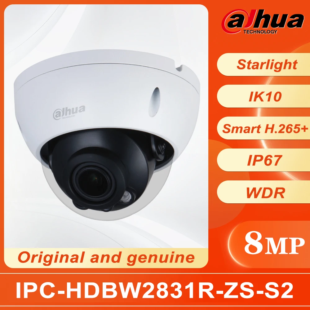 Dahua 8MP Lite IR Vari-focal Dome Network Camera IPC-HDBW2831R-ZS-S2