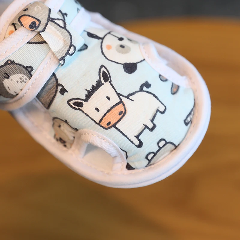 Cartoon Newborn Cotton Soft Baby Girls Summer Shoes Sandals First Walkers Newborn Shoes Casual Soft Sole Sandals Toddler Shoes