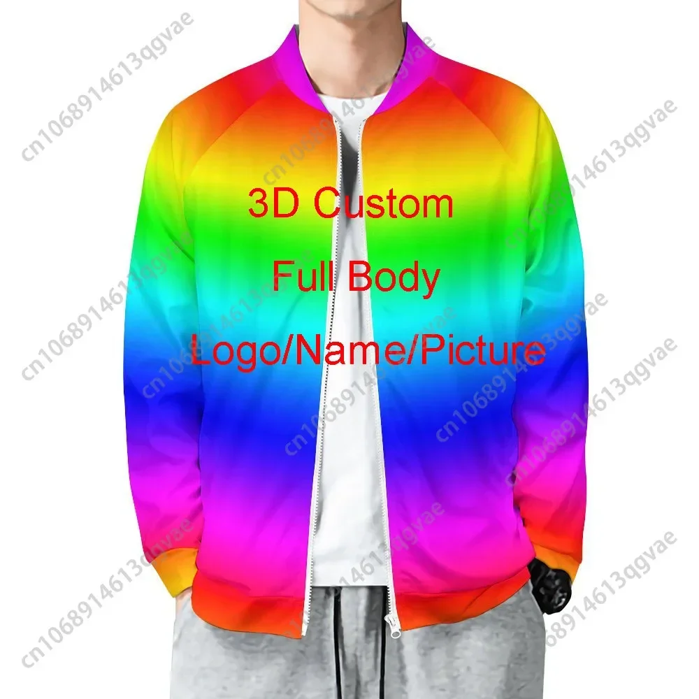 3D cetak Diy desain kustom jaket pakaian Hip Hop Streetwear Zip Sweatshirt pemasok grosir Drop Shipper