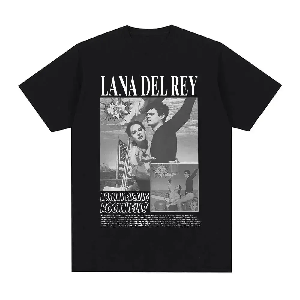 Singer Lana Del Rey Print T Shirt Women Fashion Hip Hop Men\'s Tshirts Streetwear Harajuku Short Sleeve T-Shirt Unisex Summer Tee