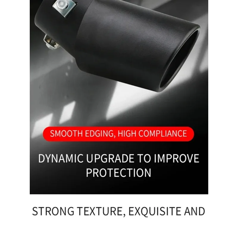 Universal Car Rear Modification Round Black Exhaust Tip Stainless Steel Remus Titanium Tail Pipe