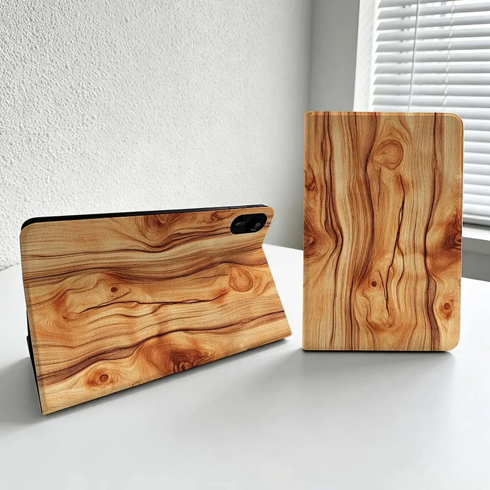 Natural Wood Grain Pattern Cover For Xiaomi Redmi Mi Pad 8 7 6 5 4 2 SE K Pro Max Ultra Poco Pad Soft Inch Tablet Case