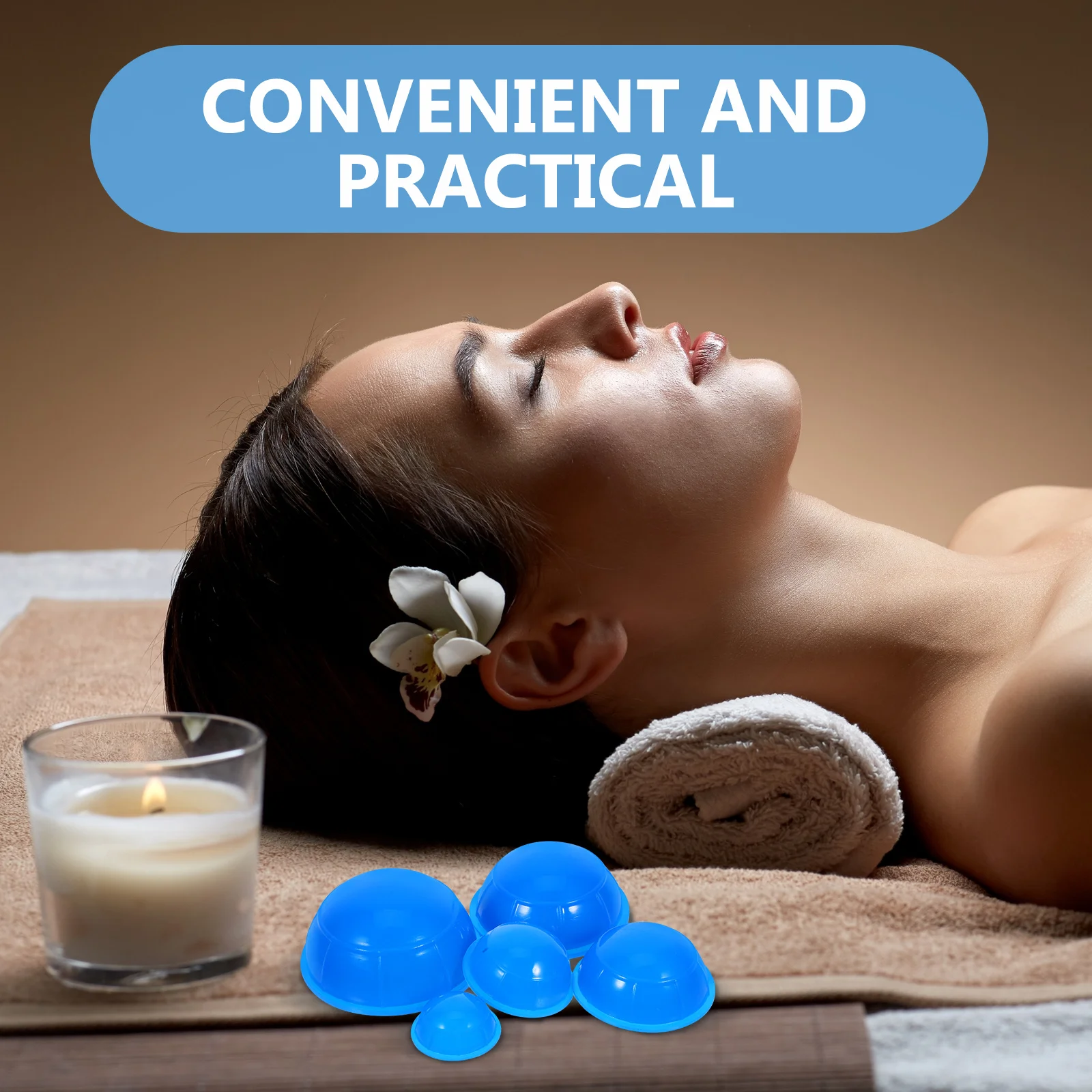 12개 실리콘 부항컵, 심부 조직 마사지, 근막 이완, 림프 배수 및 주름 개선, 전신 및 얼굴용