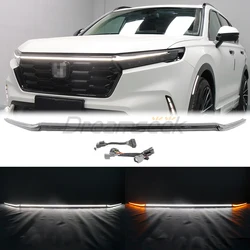 LED Front Grille Lights for Honda CR-V CRV 2023+ Daytime Running Light Driving w/ Sequential Dynamic Turn Lamp Auto Accessories