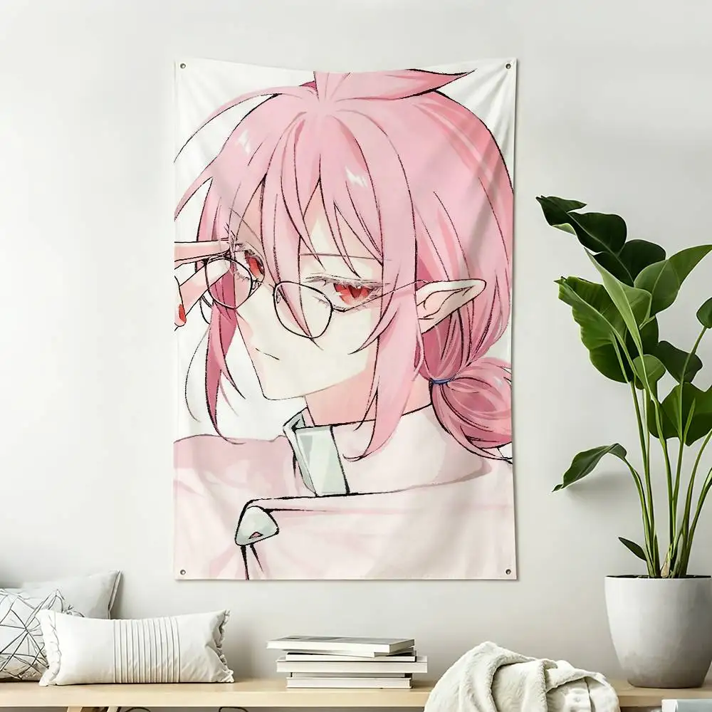 A-Asmodeus Alice Welcome to D-Demon School Home Decor Vertical Flags Indoor Outdoor Hanging Decor for Bedroom Wall Decor