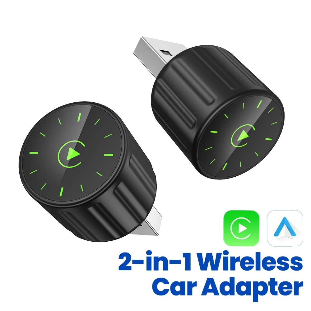 

Беспроводной адаптер CarPlay 2 в 1, беспроводной адаптер Android Auto, 5 ГГц, Wi-Fi Type-C, USB Plug Play, беспроводная связь CarPlay