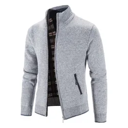 Männer Winter Jacken Mäntel Pullover Strickjacke Sweatercoats Gute Qualität Männlichen Stehkragen Casual Slim Fit Pullover Strickjacke 3XL