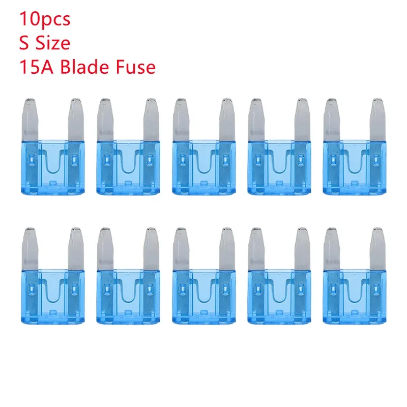 10/100pcs Aluminum Standard Blade Fuse 15A ATO/ATC Fuse Kit for Car Boat Auto Accessories Small/Medium Size