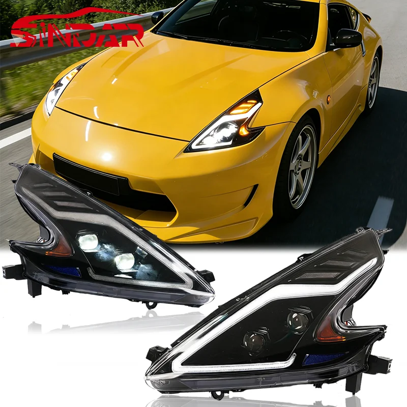 

Фара в сборе SINDAR Auto LED для Nissan 370Z Fairlady Z Z34 2009-2021, 09-21, новая модель, модифицированные аксессуары для фар