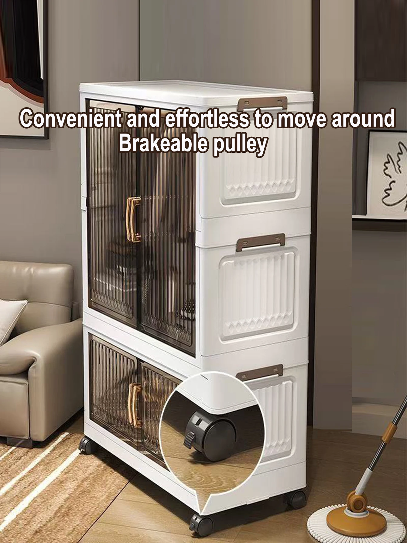 خزانة ملابس بباب مزدوج، خالية من التركيب، خالية من درج الطفل، سعة كبيرة، خزانة غرفة المعيشة، خزانة الوجبات الخفيفة، خزانة غرفة النوم #4