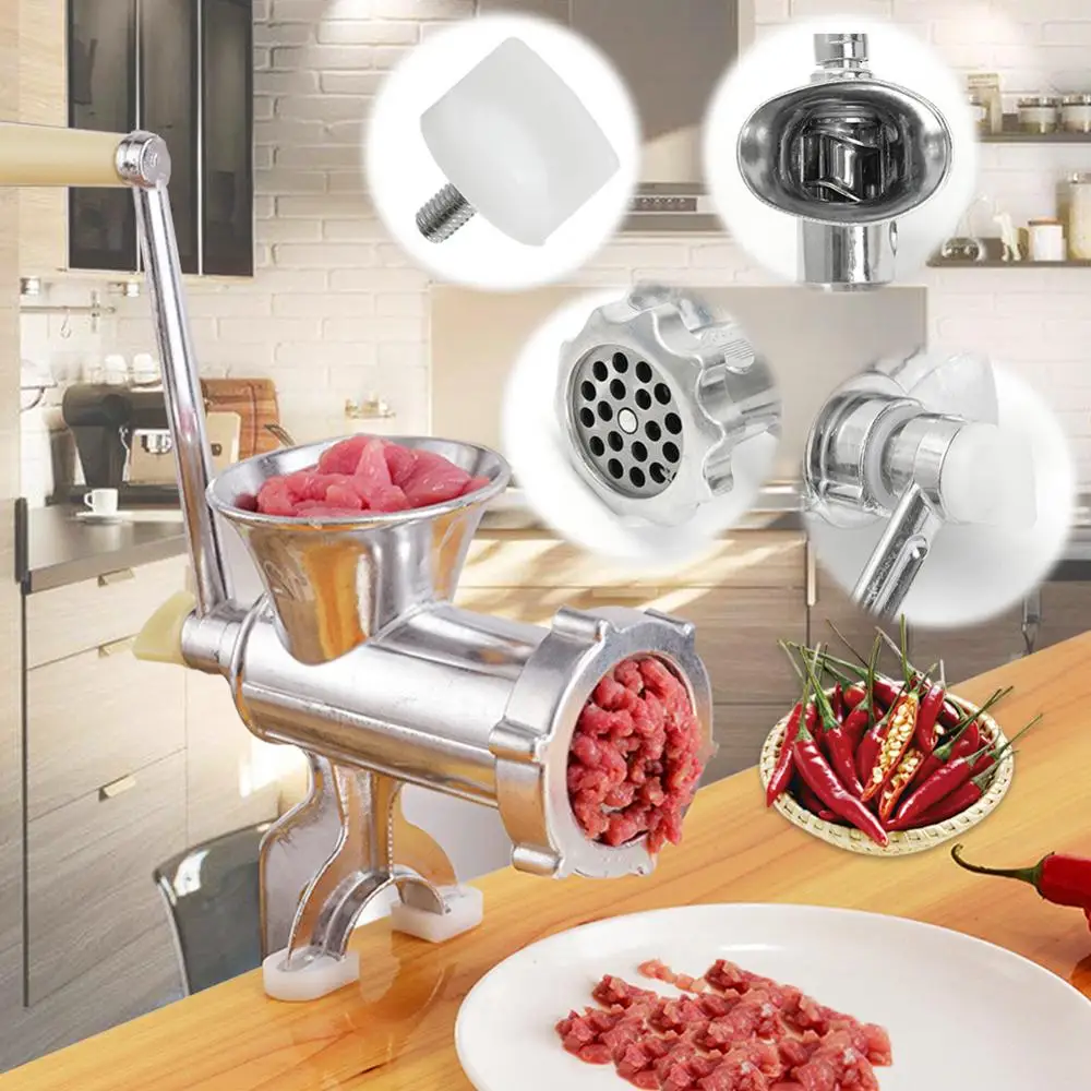 Manual Meat Grinder Kitchen Multifunction Handheld Hand Crank Meat Mincer Sausage Noodles Grinder