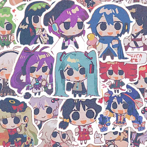 Kasane Teto-pegatinas de Anime Hatsune Miku, papelería para niños, colección de mensajes para estudiantes, regalo para Amiga, funda de teléfono impermeable Diy