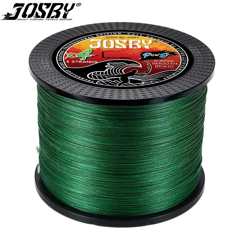 Josby neue 4 Stränge 1000/500/300/m pe geflochtene Angelschnur japanische Multi filament Angelschnur glatt für Karpfen Angel gerät
