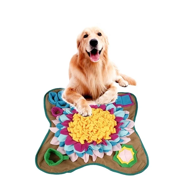 Dog Snuffle Mat Portable Pet Nosework Mat Interactive Feed Puzzle Game Mat For Dog Smell Training Treat