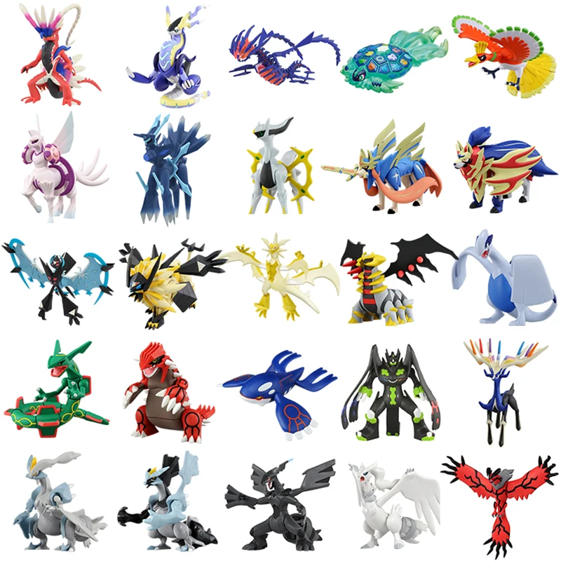 TAKARA TOMY Rayquaza Miraidon Kyogre Anime Doll Toy PVC Action Figure Model Lugia Mewtwo Collected Figurines for Kids Gifts